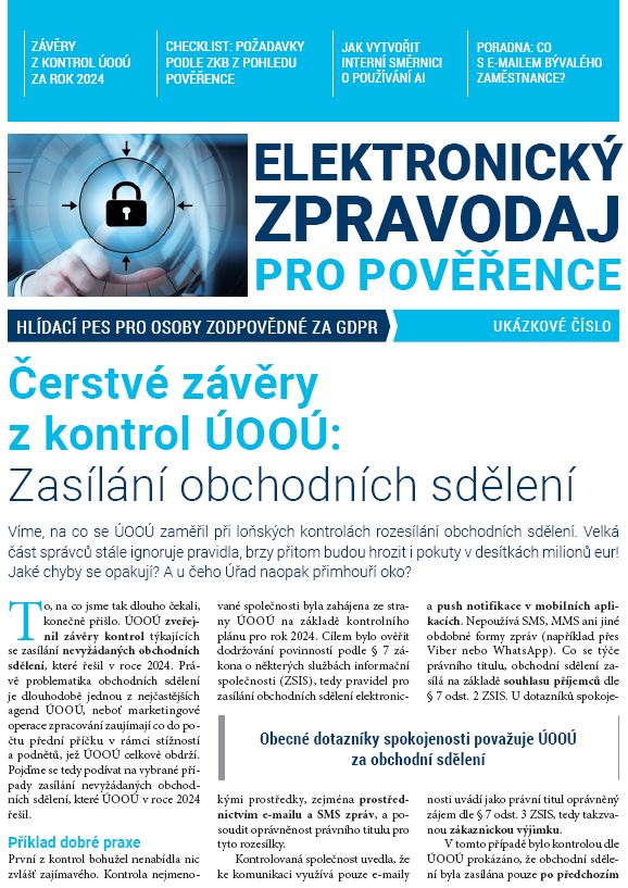 Elektronický zpravodaj pro pověřence