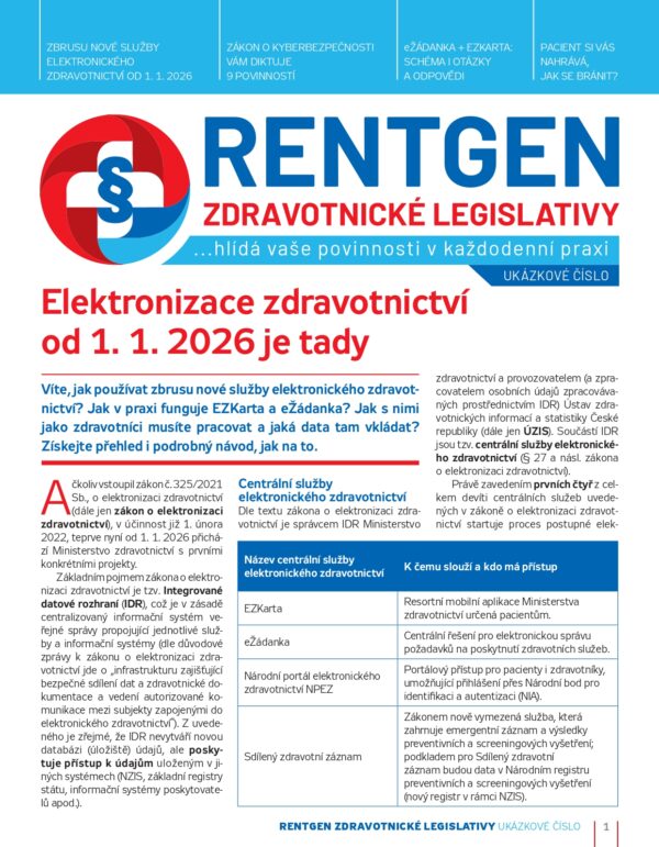 Rentgen zdravotnické legislativy